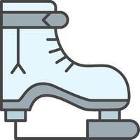 Ice Skate Line Filled Light Icon vector