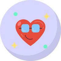 Cool Glyph Flat Bubble Icon vector