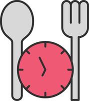Fasting Line Filled Light Icon vector