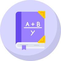 álgebra glifo plano burbuja icono vector