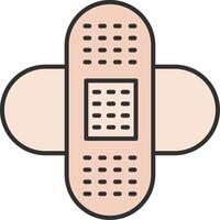 Bandages Line Filled Light Icon vector
