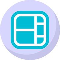 Layout Glyph Flat Bubble Icon vector