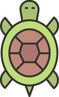 Turtle Line Filled Light Icon vector