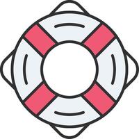 LifeBuoy Line Filled Light Icon vector