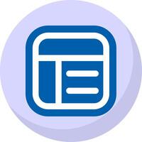 Layout Glyph Flat Bubble Icon vector