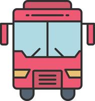 Bus Line Filled Light Icon vector