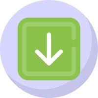 Arrow Glyph Flat Bubble Icon vector