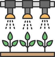 Irrigation System Line Filled Light Icon vector