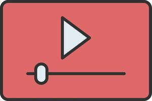 Video Marketing Line Filled Light Icon vector