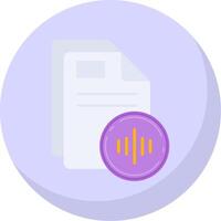 Audio Glyph Flat Bubble Icon vector