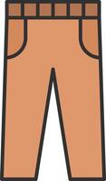 Trousers Line Filled Light Icon vector