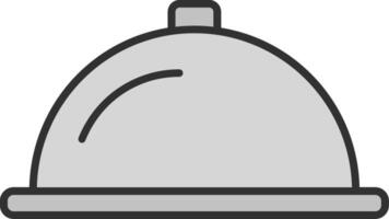 Serving Dish Line Filled Light Icon vector