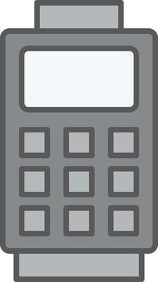 Card Reader Line Filled Light Icon
