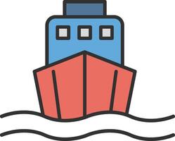 Shipping Line Filled Light Icon vector