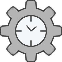 Efficient Time Line Filled Light Icon vector