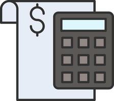 Calculate Line Filled Light Icon vector