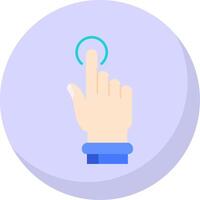 Tap Glyph Flat Bubble Icon vector