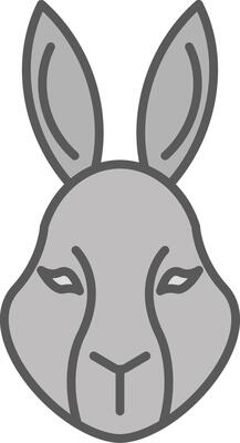 Rabbit Line Filled Light Icon