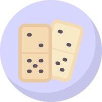 Domino Glyph Flat Bubble Icon vector