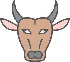 Buffalo Line Filled Light Icon vector