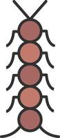 Insect Line Filled Light Icon vector