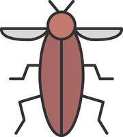 insecto línea lleno ligero icono vector