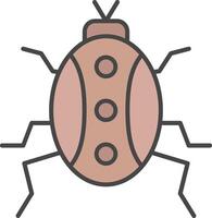 Bug Line Filled Light Icon vector