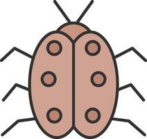 Bug Line Filled Light Icon vector