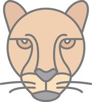 Cheetah Line Filled Light Icon vector