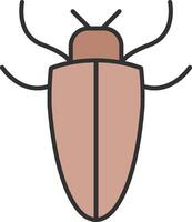 insecto línea lleno ligero icono vector