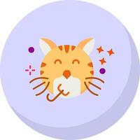 felicidades glifo plano burbuja icono vector