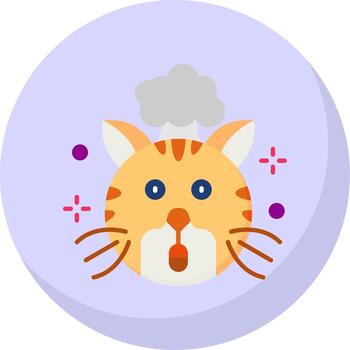 Exploding Glyph Flat Bubble Icon vector