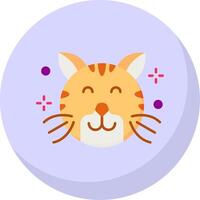 Happy Glyph Flat Bubble Icon vector