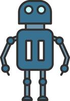 Robot Line Filled Light Icon vector