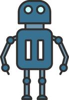 Robot Line Filled Light Icon vector