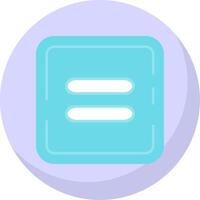 Equal Glyph Flat Bubble Icon vector