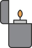 Zippo Line Filled Light Icon vector