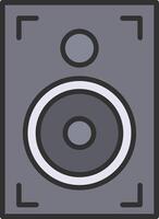 altavoz línea lleno ligero icono vector