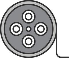 Film Reel Line Filled Light Icon vector