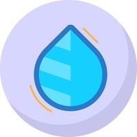 Negative balance Glyph Flat Bubble Icon vector