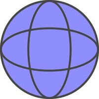 Globe Line Filled Light Icon vector