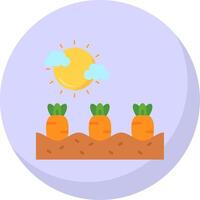 zanahorias glifo plano burbuja icono vector