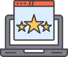 Rating Line Filled Light Icon vector