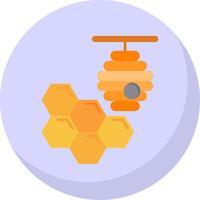 Honeycomb Glyph Flat Bubble Icon vector