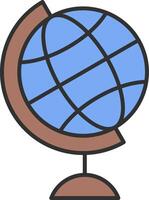 globo línea lleno ligero icono vector