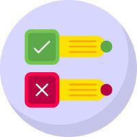 Poll Glyph Flat Bubble Icon vector