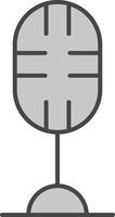 Microphone Line Filled Light Icon vector