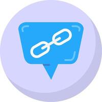 Link Glyph Flat Bubble Icon vector