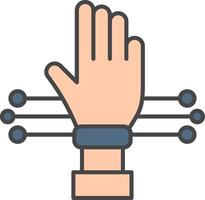 Glove Line Filled Light Icon vector