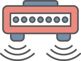 Motion Sensor Line Filled Light Icon vector